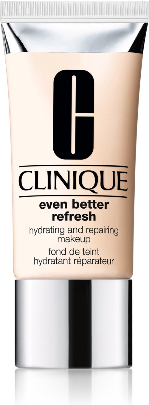 En tub med Clinique even better refresh makeup primer med silverlock och svart och vitt text.