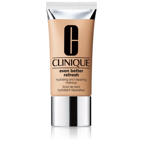 Clinique foundationrör märkt 'Even Better Refresh' för återfuktning och reparation av makeup.