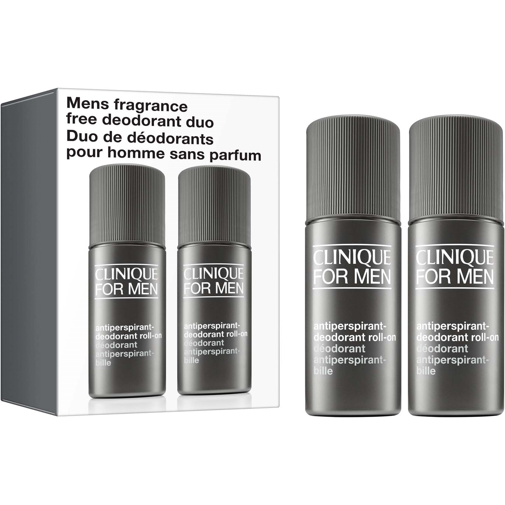 Clinique For Men Mens Fragrance Free Deoderant Duo Set
