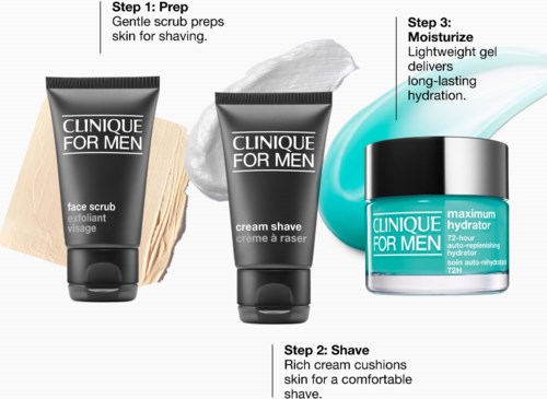 Набор для мужчин Clinique For Men Smooth Shave Essentials, для бритья и ухода за лицом — фото 4