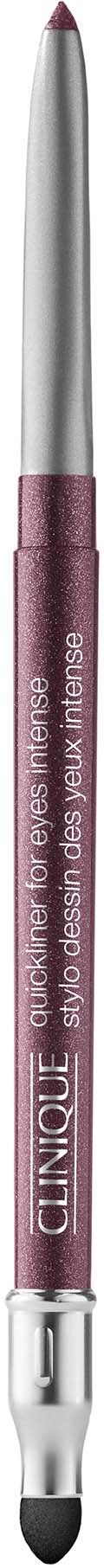 En pink øjenskygge med sølvspids og gennemsigtig beskyttelseshætte, mærket Clinique Lash Power Feathering Liquid Eyeliner.