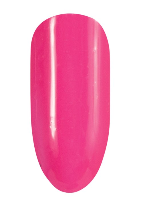 Ett rosa målat, slätt, runt föremål, kanske ett nagel eller ett litet dekorativt föremål.