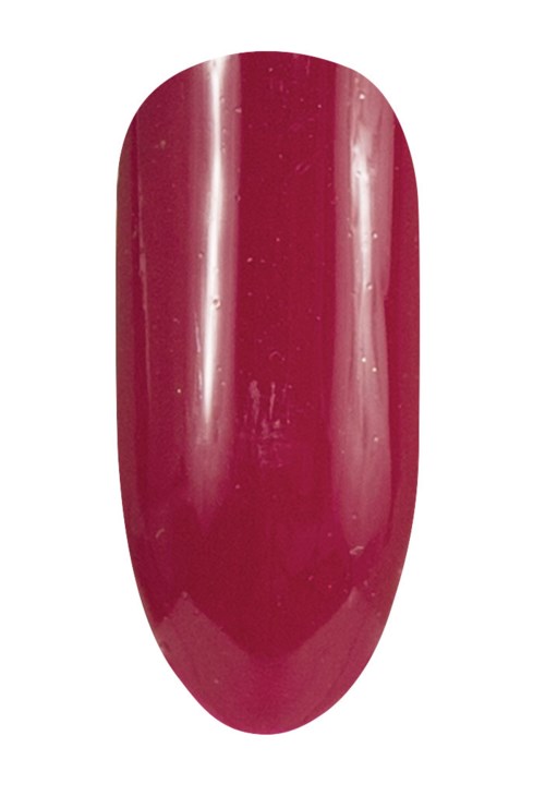 Een lange, glanzende, donkerroze of magenta nagellakstaaf met een glad oppervlak.