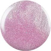 En rosa glittrig sfär med glittrande yta och glänsande partiklar.
