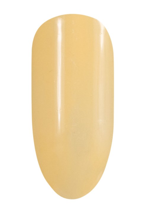 Ett beige ovalformat föremål med ett glänsande yta, som liknar en bagel eller munk.