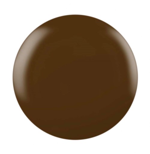 En brun, glansig, rund föremål som liknar ett chokladpäron eller pärla.
