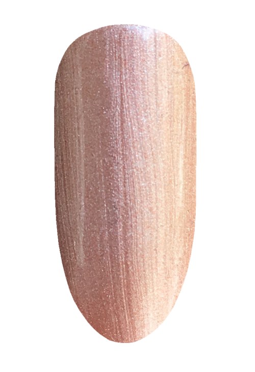 En närbild av en nagel med en glansig, slät yta och en mjuk, beige färg.