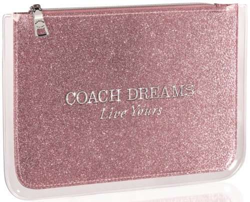 Coach Dreams Glitter pouch GWP
