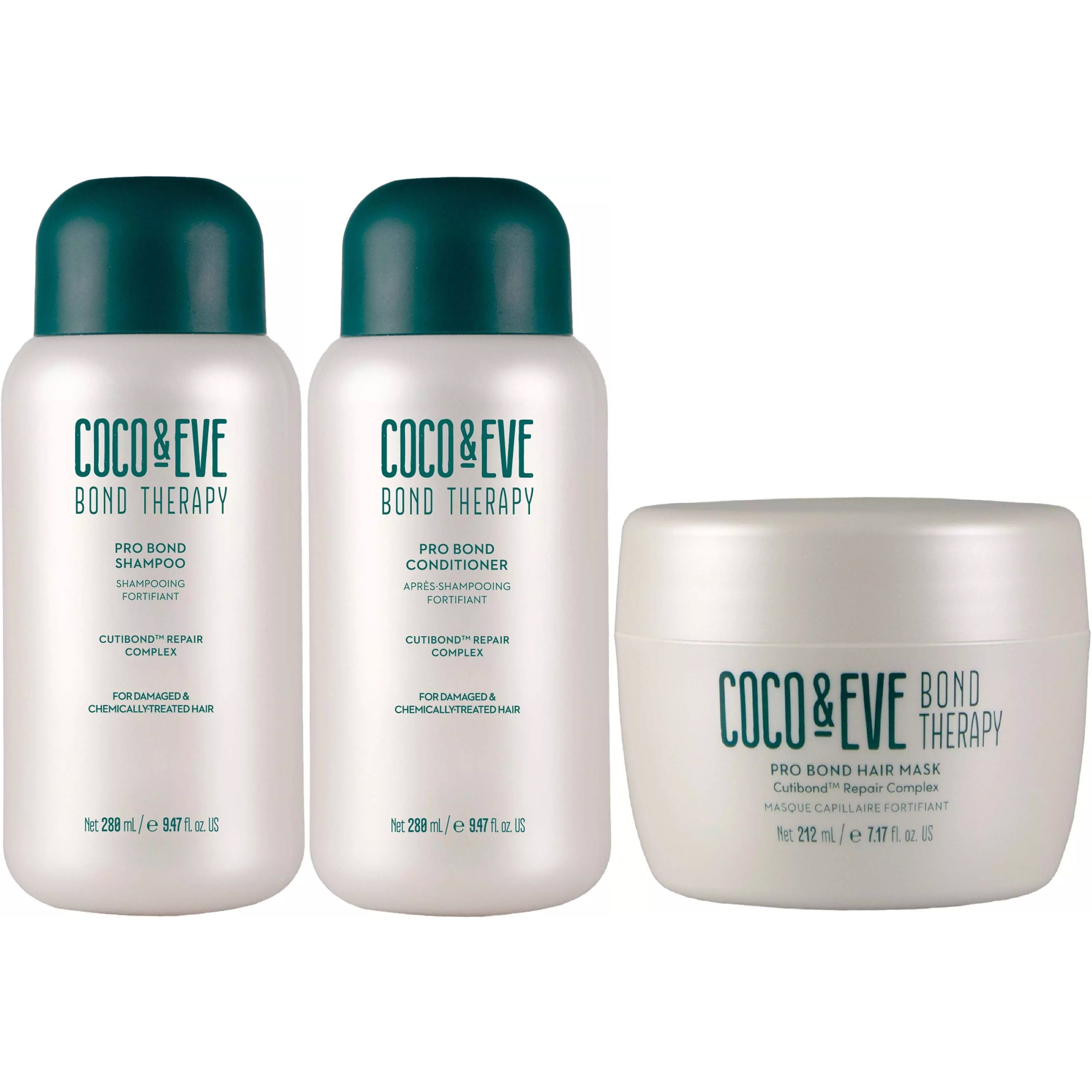 Coco & Eve Bond Therapy Bundle Pro Bond Shampoo 280 ml & Conditioner 280 ml & Mask 212 ml