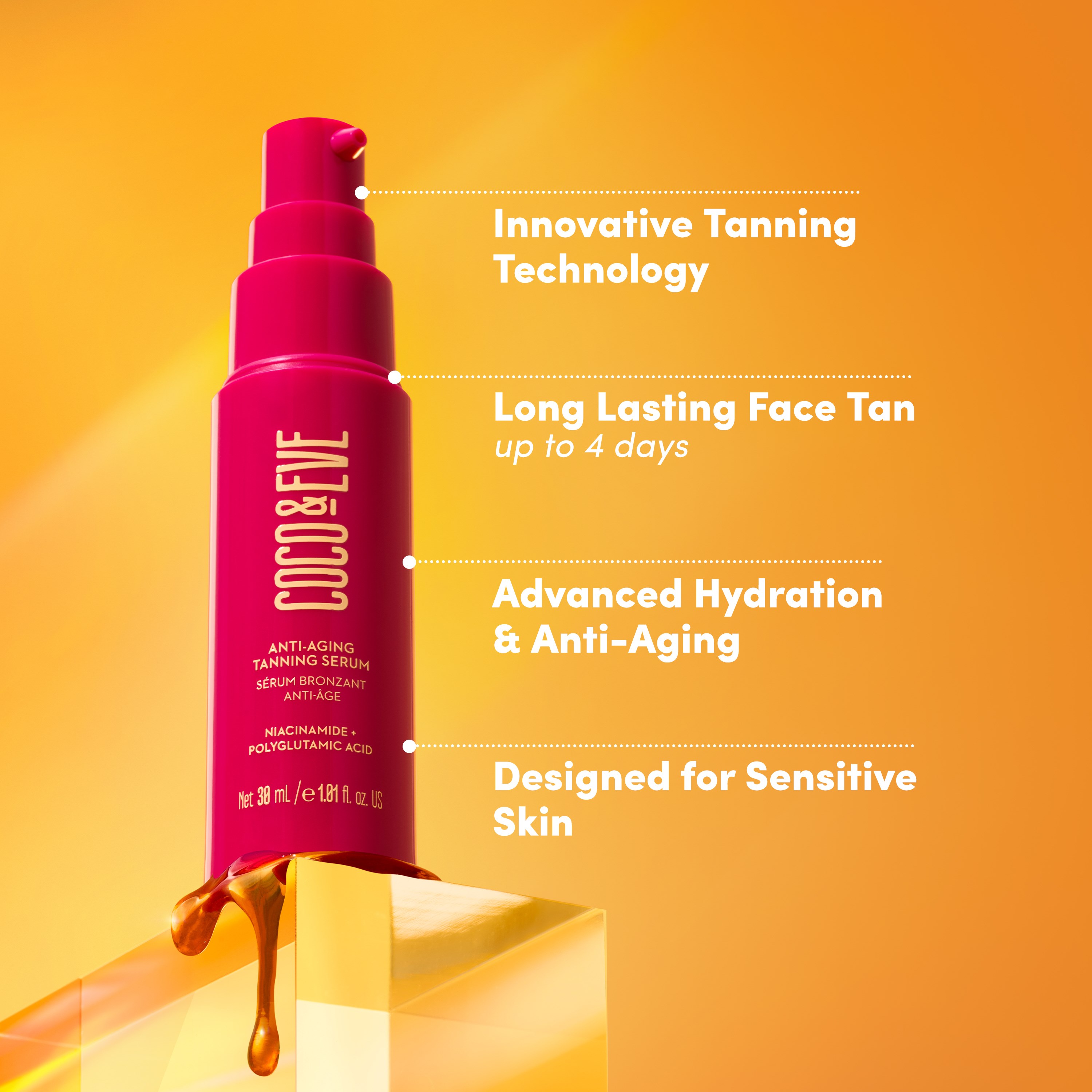 Coco & Eve Sunny Honey Anti-Aging Tanning Serum 30 ml (obrázok 6)