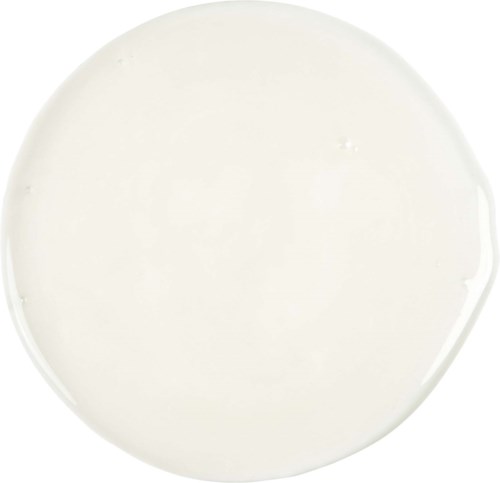 A white, circular object with a smooth surface, likely a flat, round item such as a plate or lid.