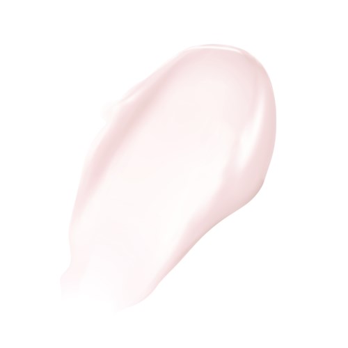 En lille mængde lyserød og hvid creme eller lotion på en hvid baggrund.