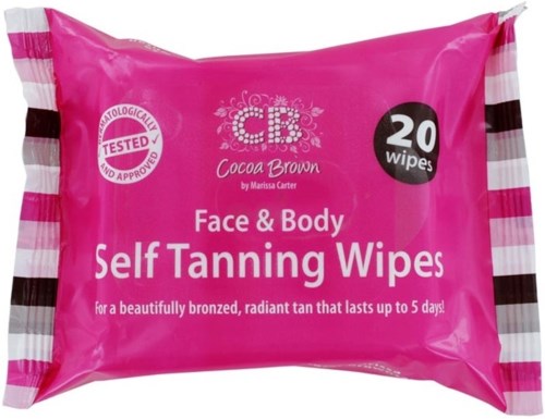 Cocoa Brown Face & Body Self Tanning Wipes 20 pcs