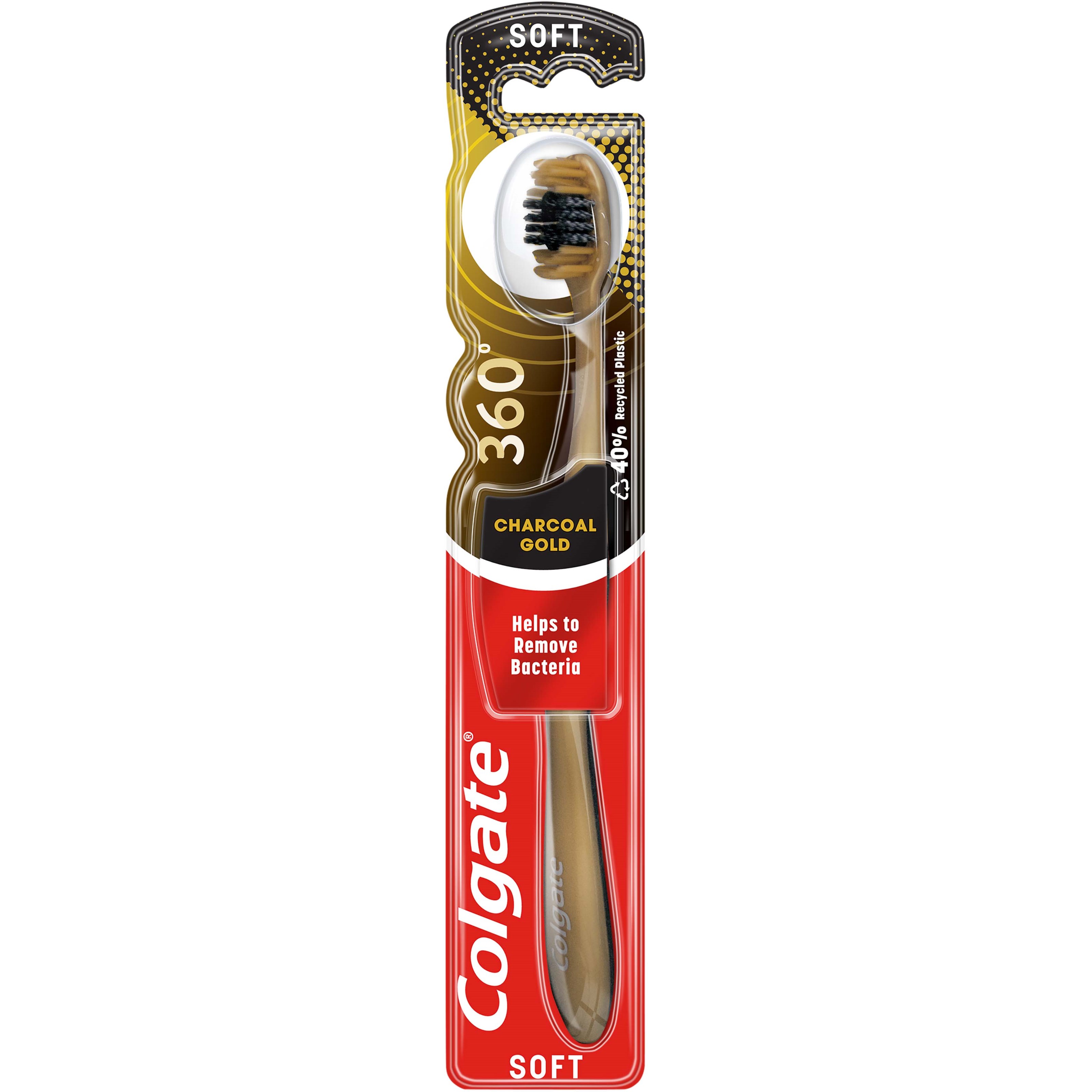 Läs mer om Colgate Toothbrush 360 Charcoal Gold Soft