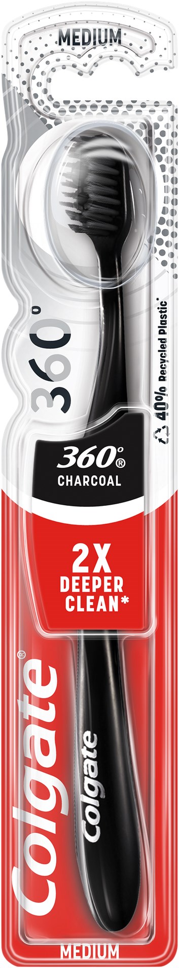 Colgate Toothbrush 360 Charcoal Medium