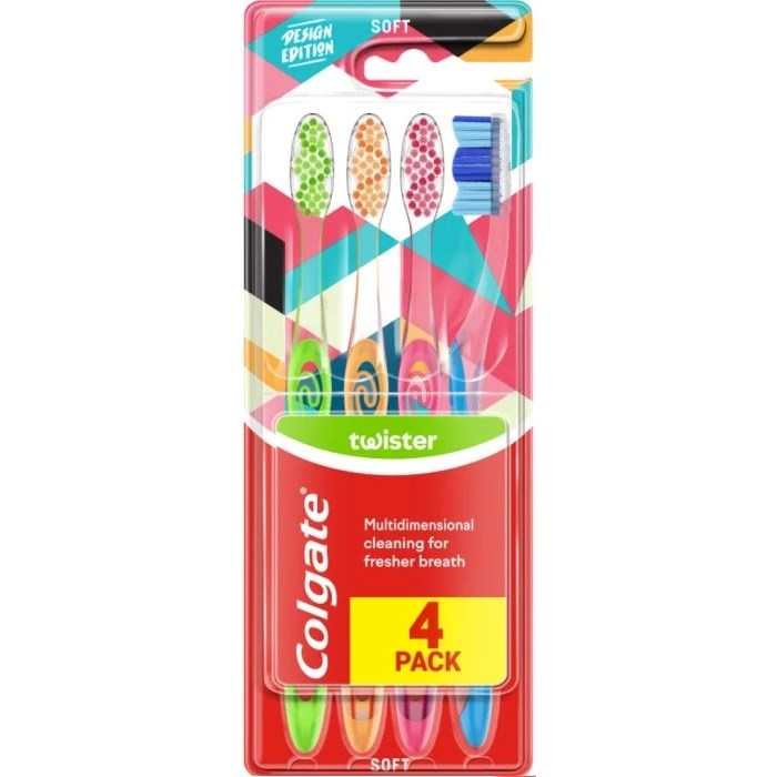 Colgate Toothbrush Twister Soft 4-pack