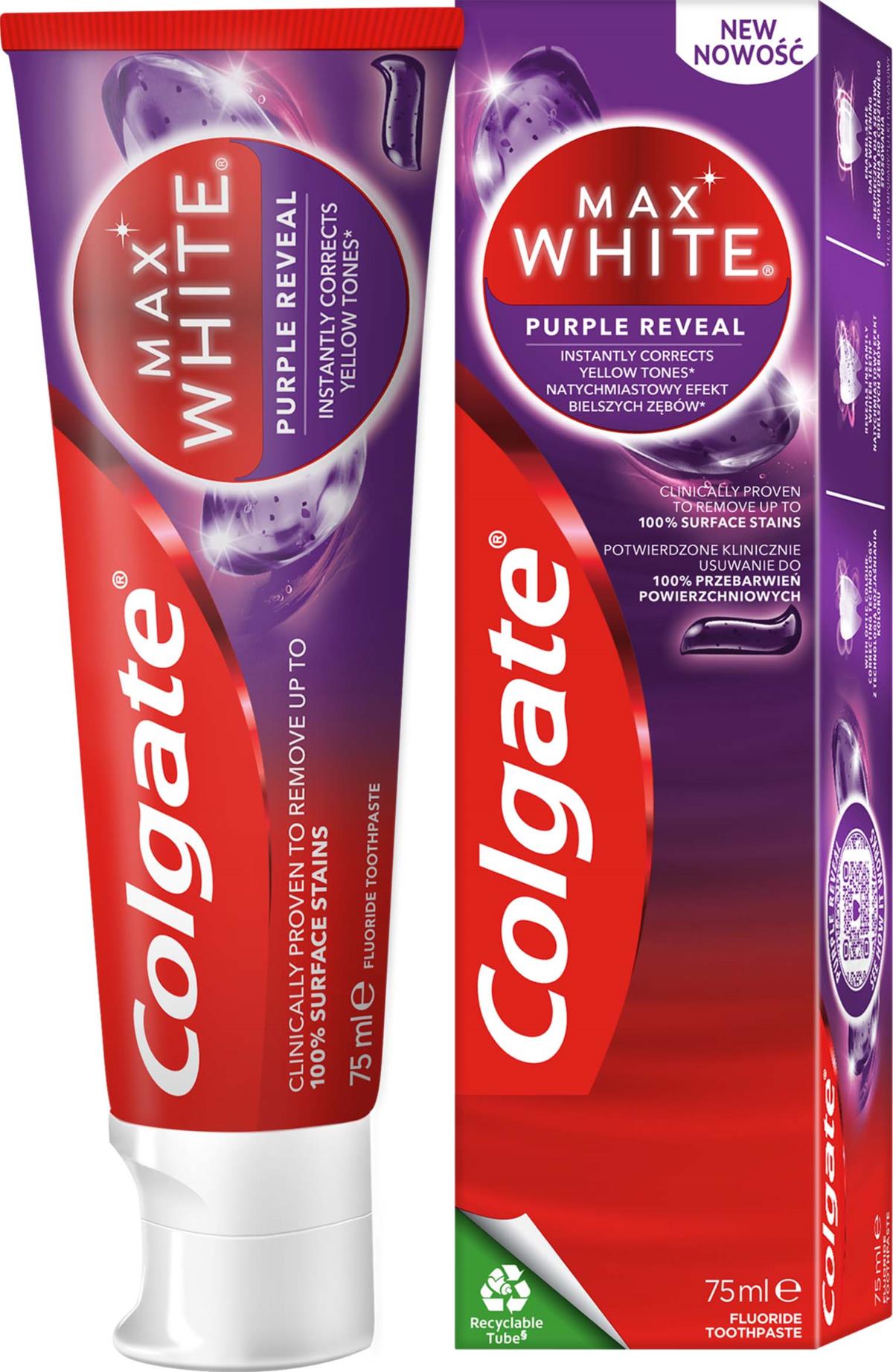 Colgate Toothpaste Max White Purple 75 ml | lyko.com