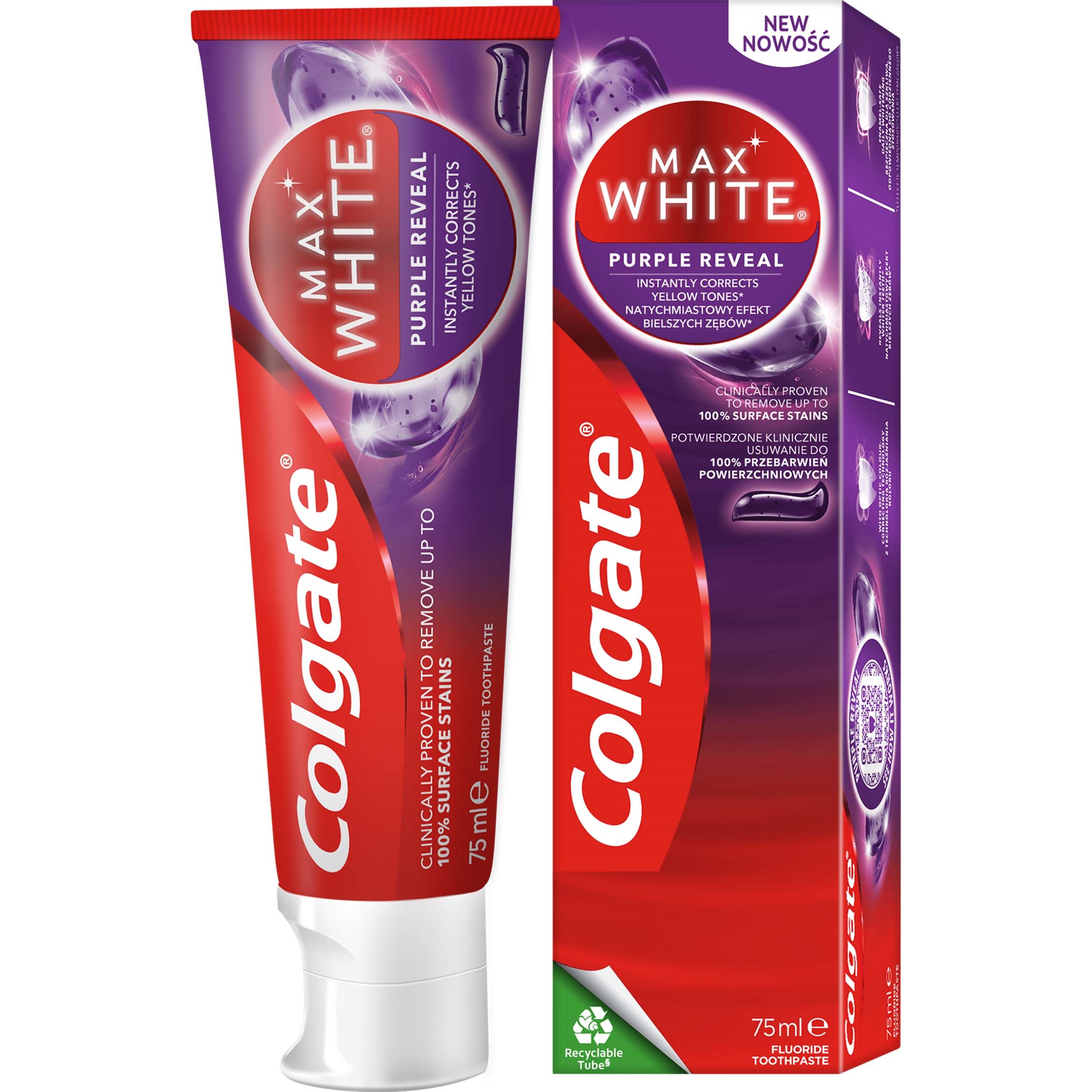 Läs mer om Colgate Toothpaste Max White Purple 75 ml