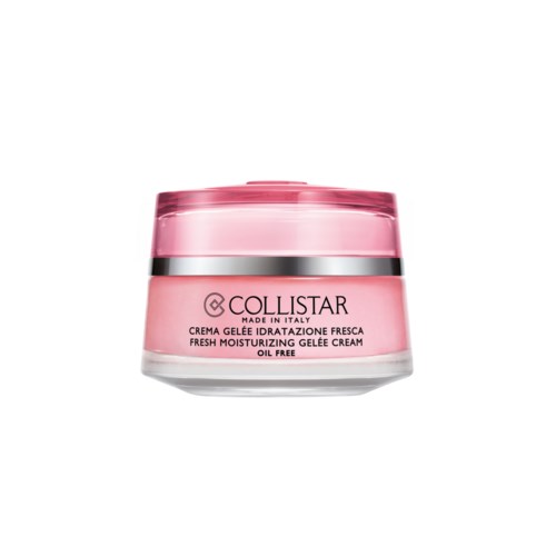 Rosa burk av Collistar Fresh Moisturizing Gelée Cream, oljefri, tillverkad i Italien.