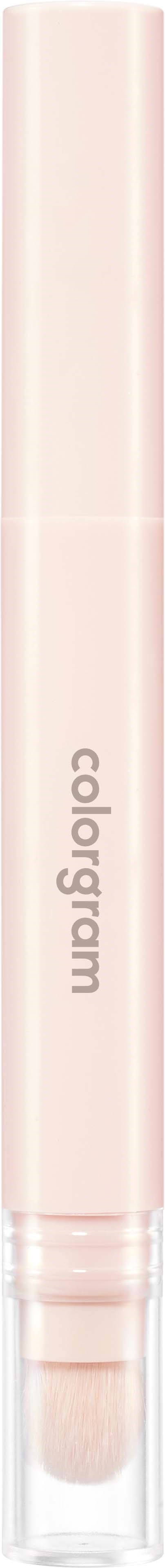Een lichtroze tube met een doorzichtig onderstuk, met het label colorsgram, waarschijnlijk een cosmetica- of huidverzorgingsproduct.