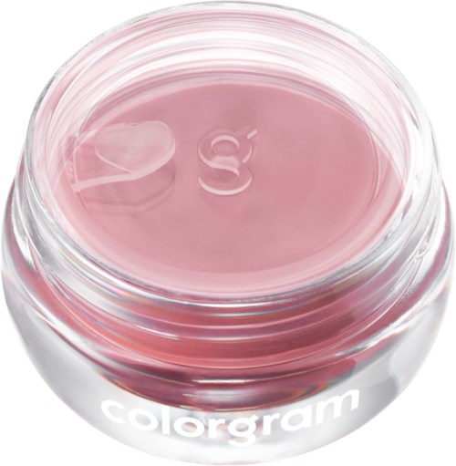 Roze gel in doorzichtige container met het woord colorgram.