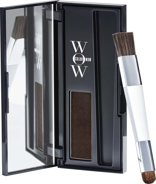Pruutti, jossa harjat ja peili, nimeltä 'WW Color WOW,' käytetään hiusten värjäykseen tai muotoiluun.