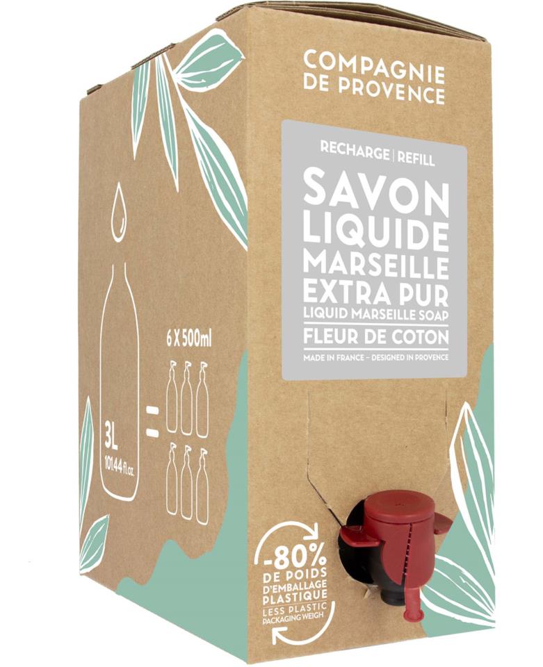 Compagnie de Provence Liquid Marseille Soap Refill Cotton Flower 3000 ml