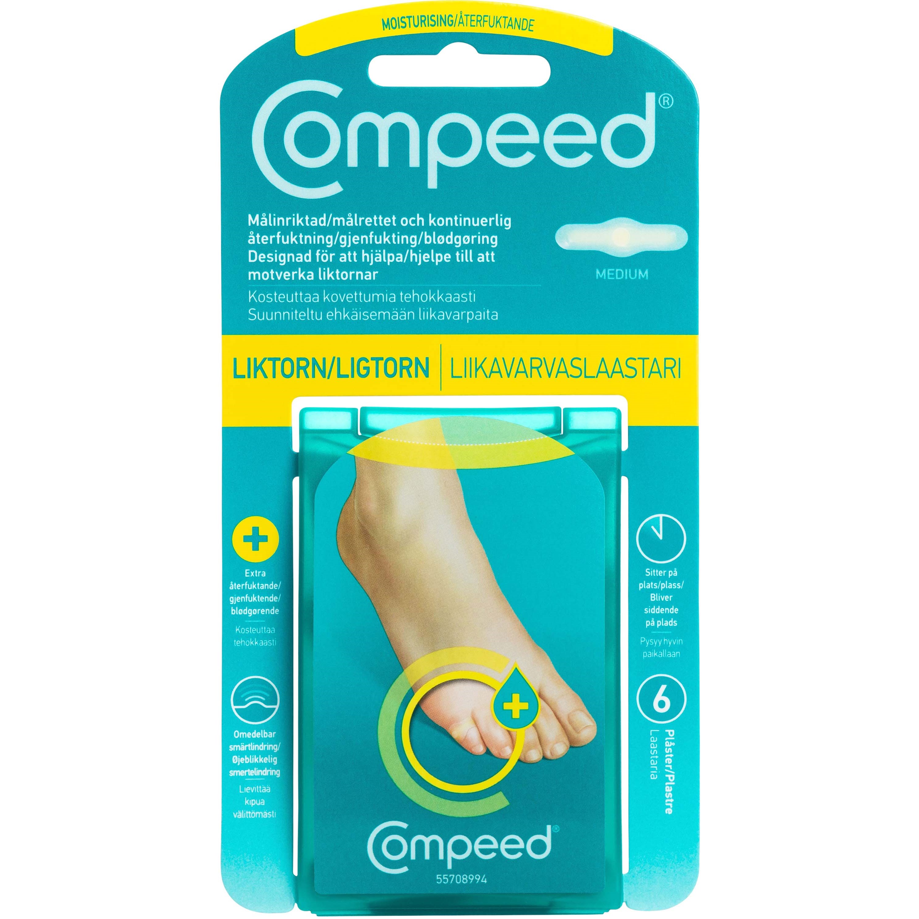 Produktfoto för Compeed Liktorn Moisturising 6 st