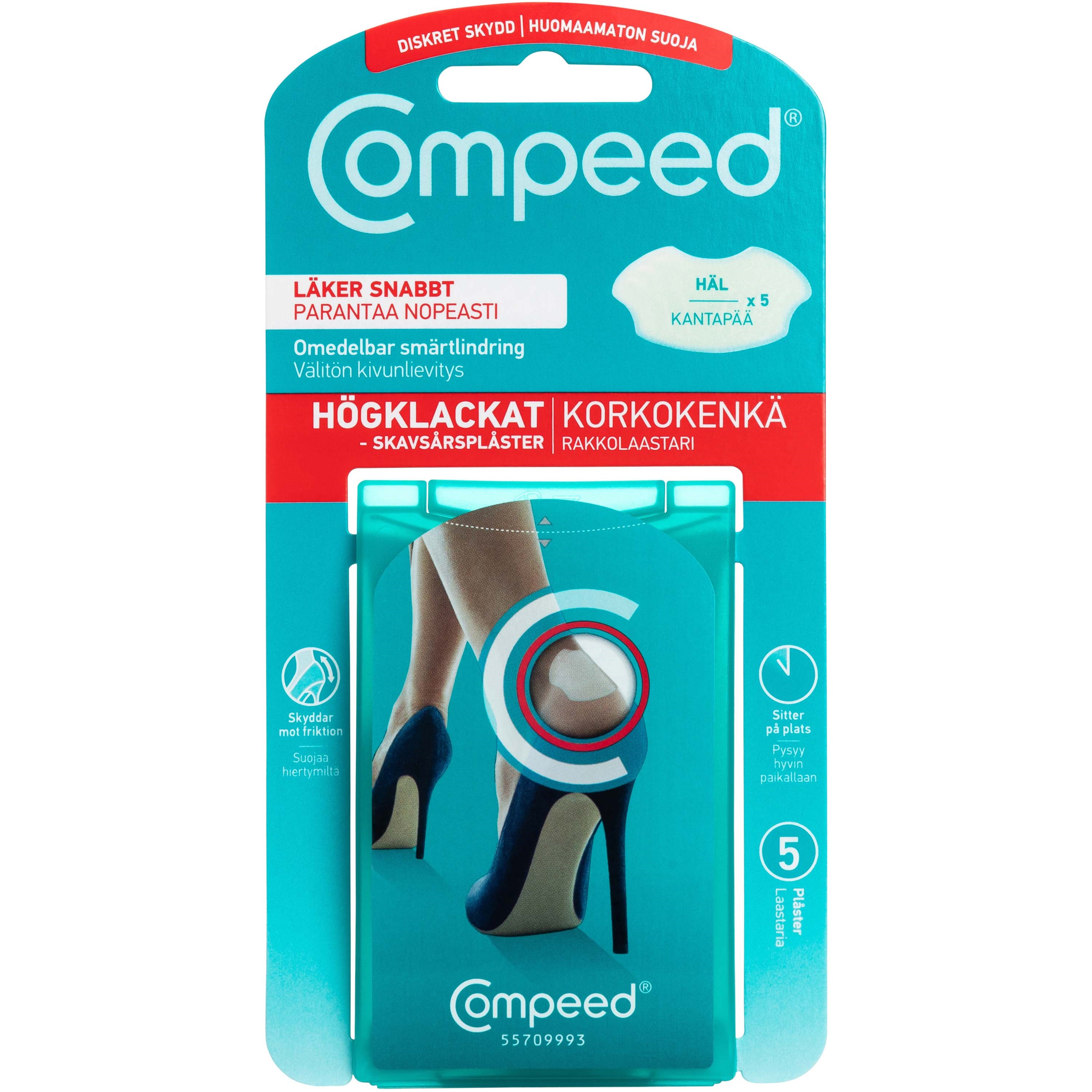 Produktfoto för Compeed Skavsårsplåster Högklackat 5 st