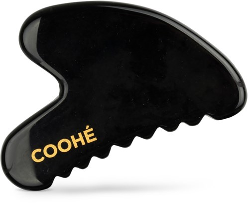 Czarny spinka do włosów z złotymi literami "COOHÉ".