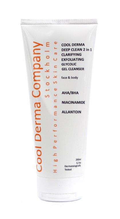 Cool Derma Exfoliating glycolic gel cleanser 200 ml