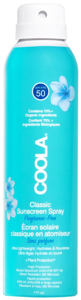 Coola Classic Body Spray Fragrance Free SPF 50 177 ml