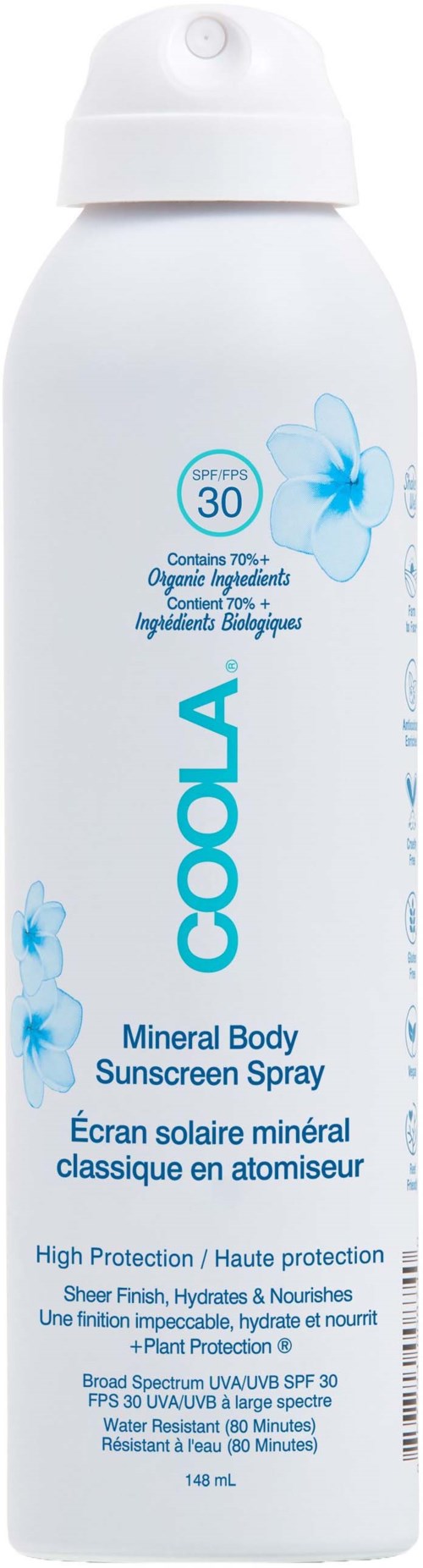 COOLA Zinc Oxide Sunscreen Spray SPF 30 Fagrance-Free 148 ml