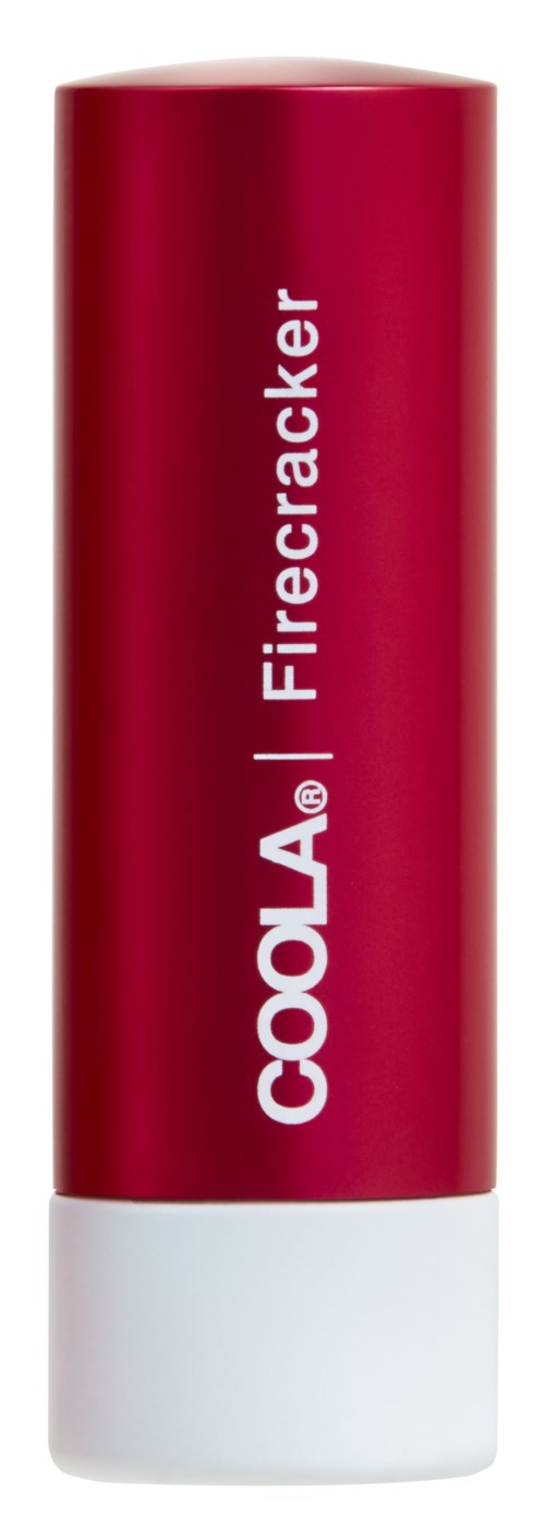Ein rotes, zylindrisches Feuerwerk mit weißen Text, der "COOLAB Firecracker" sagt.
