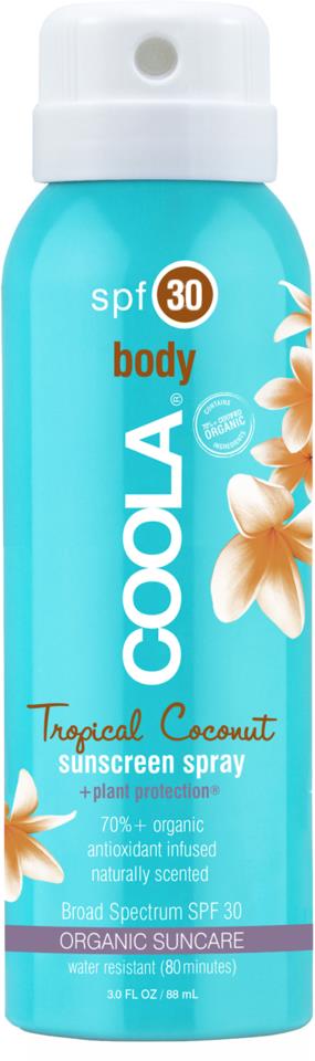 Coola Sport Continuous Spray SPF30 Tropical Coconut - Travel Size 88 ml