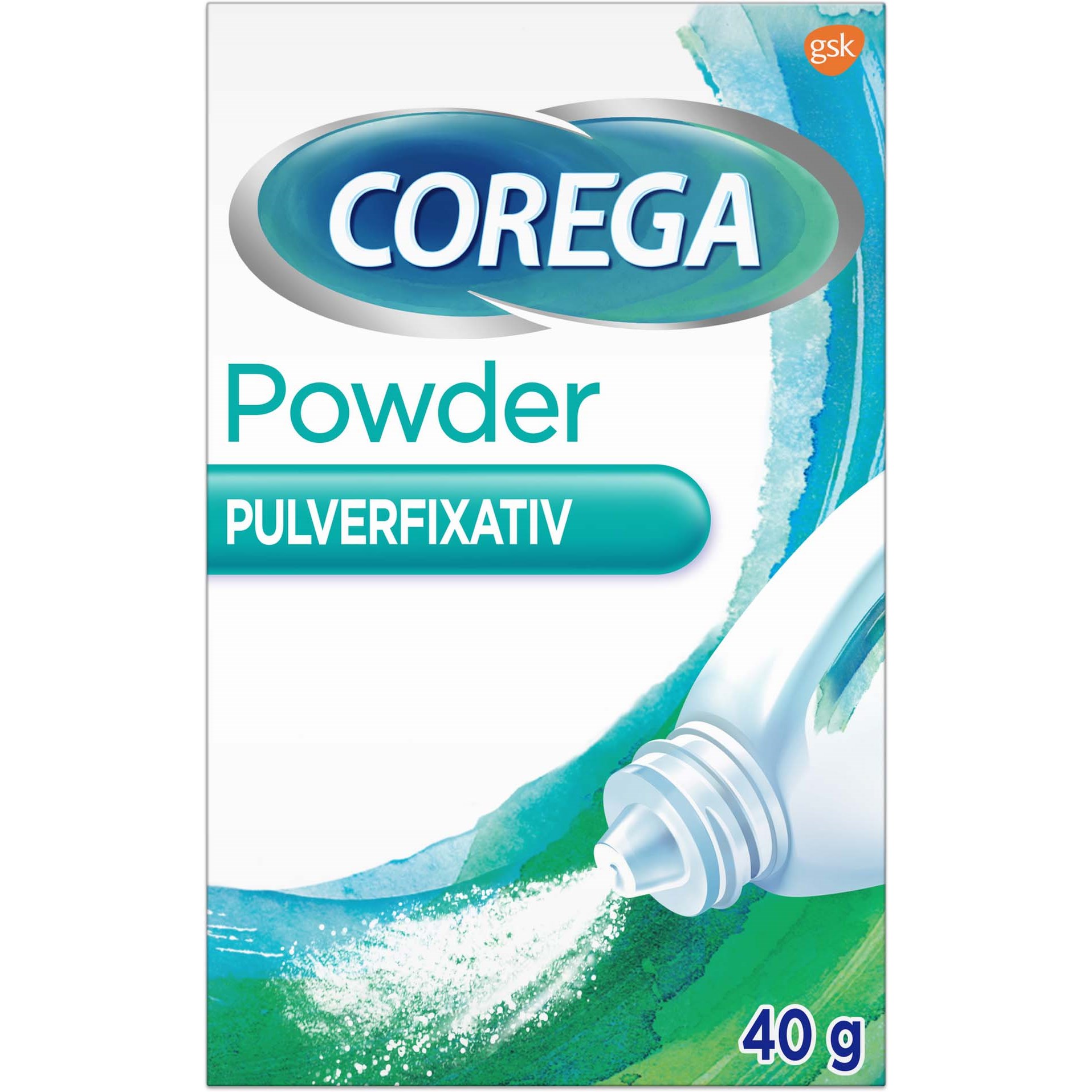 Corega Powder Pulverfixativ För Tandprotes 40 g