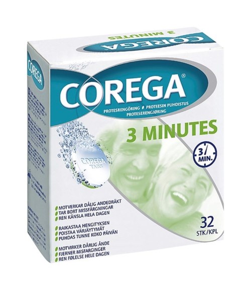 Corega Tabs 3 minutes 32 tabletter 32 ml | lyko.com