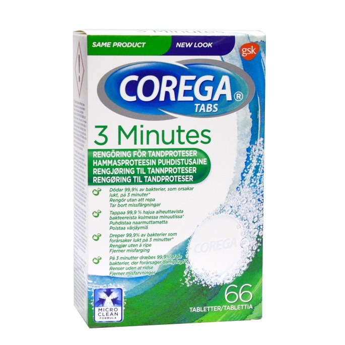 Bilde av Corega Tabs 3minutes 66 Tabletter