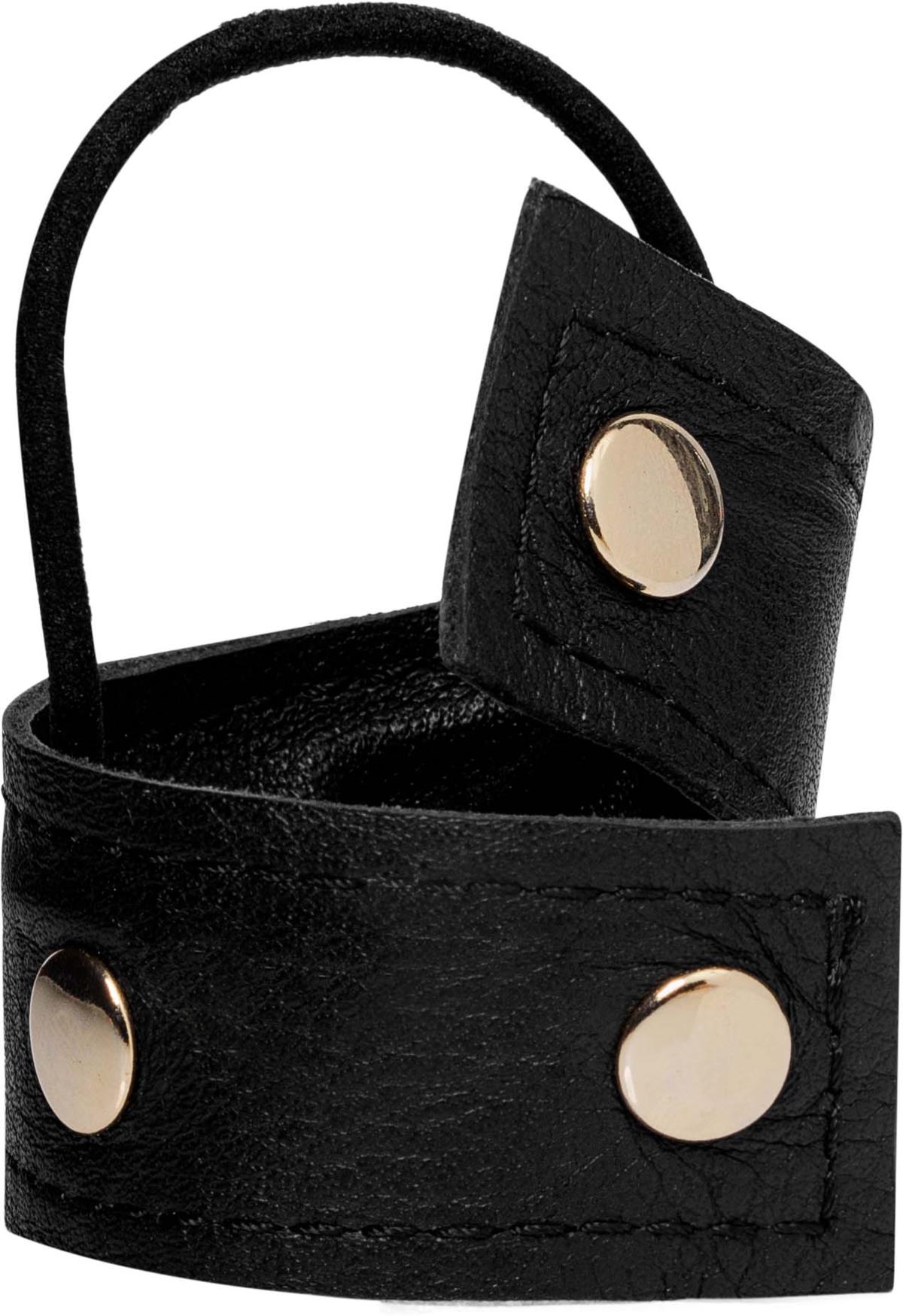 Corinne Leather Band Short Bendable Rivets Black/Gold Rivets | lyko.com