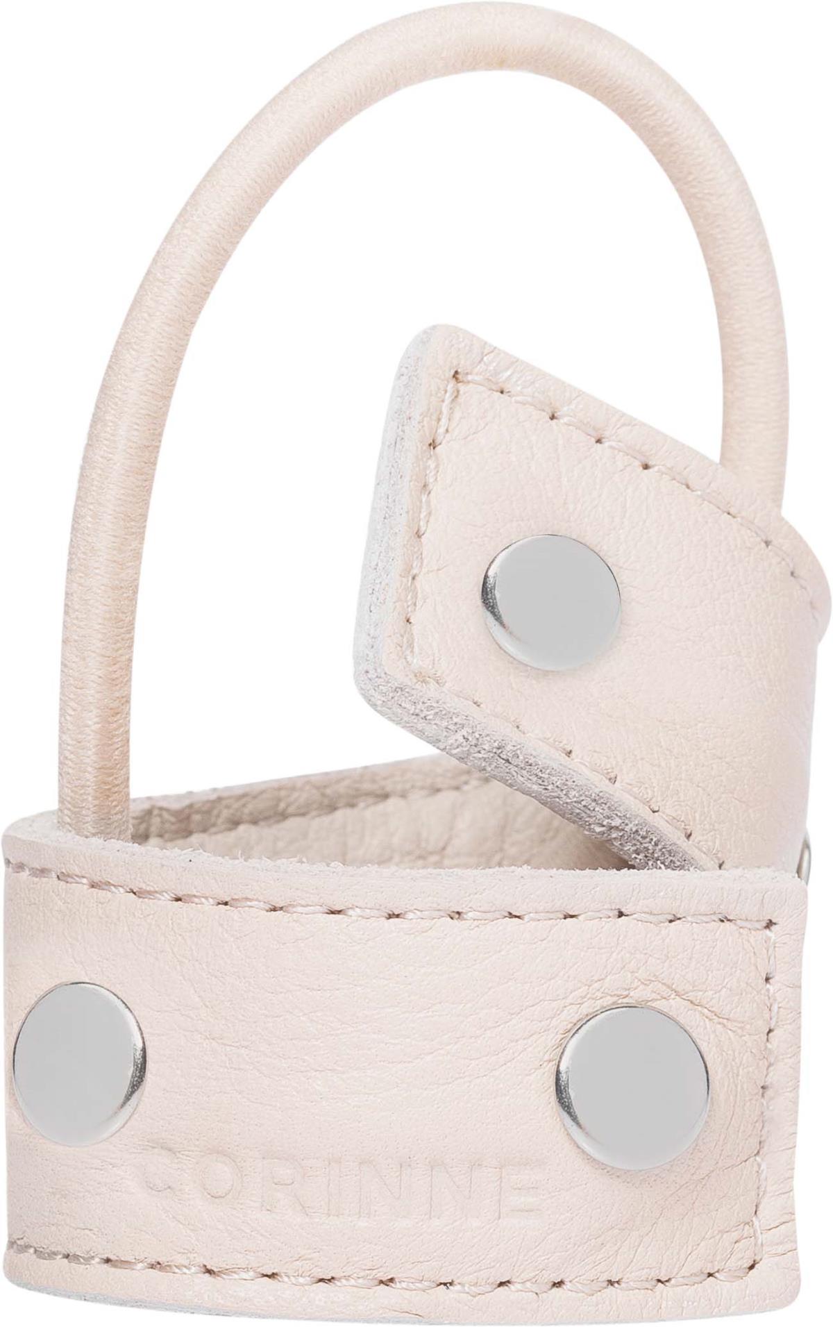 Corinne Leather Band Short Bendable Rivets Cream/Silver Rivets | lyko.com