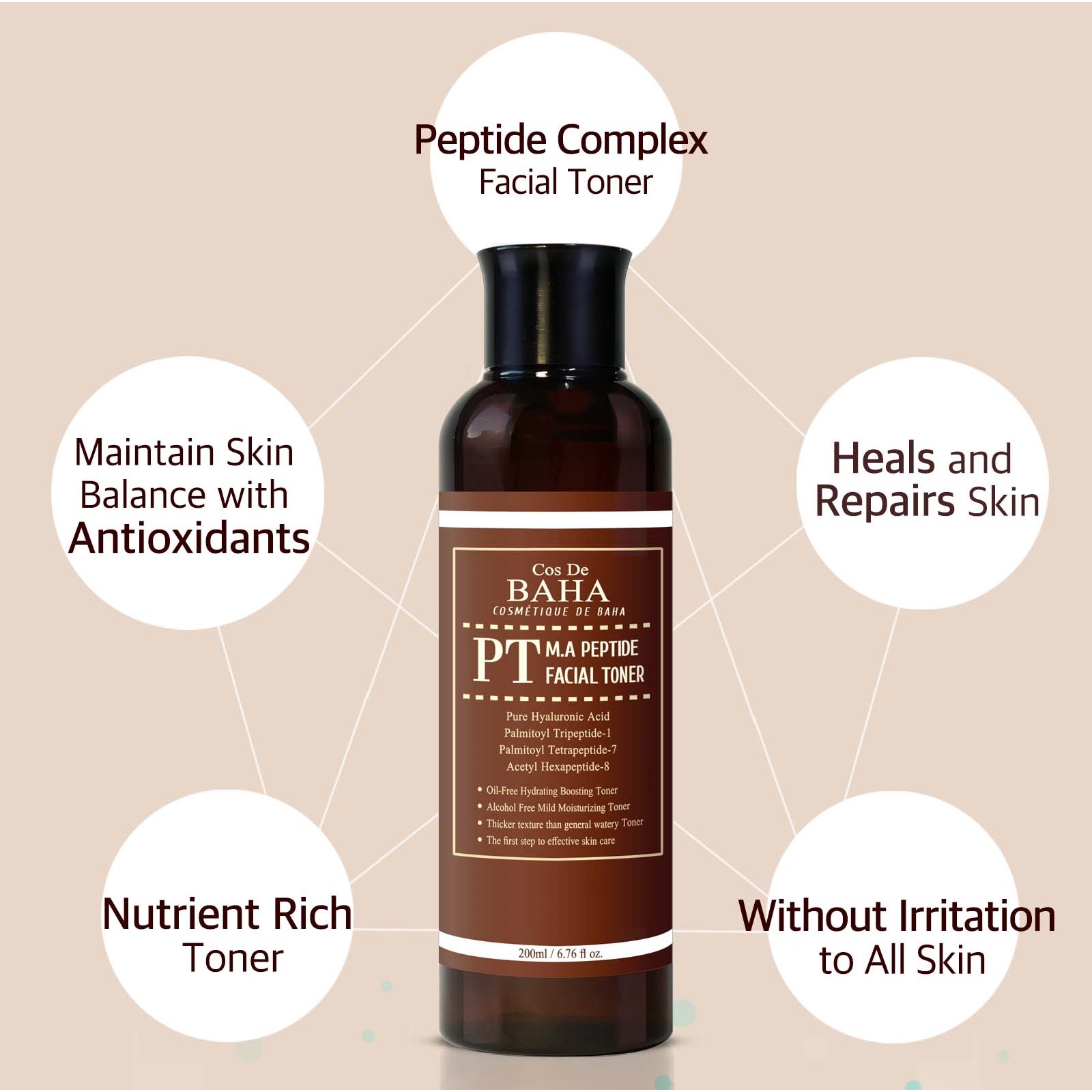 Cos De BAHA Peptide Toner 200 ml (obrázok 4)