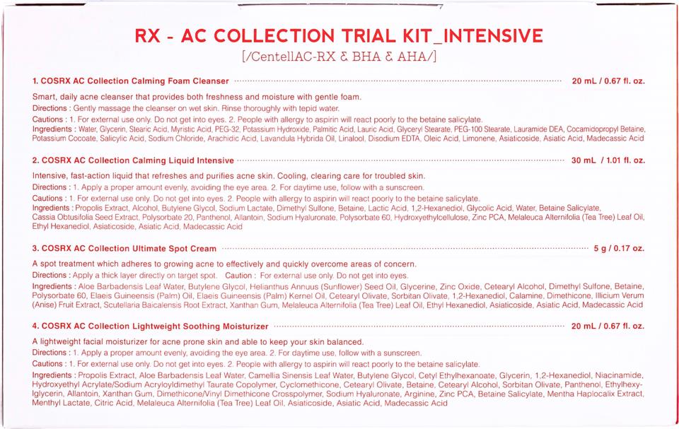 Cos Rx Sample Kit Cosrx Acne Hero Kit Intensive | lyko.com