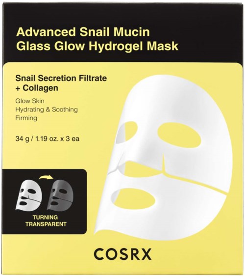 COSRX Advanced Snail Mucin Glass Glow Hydrogel Mask 3 st