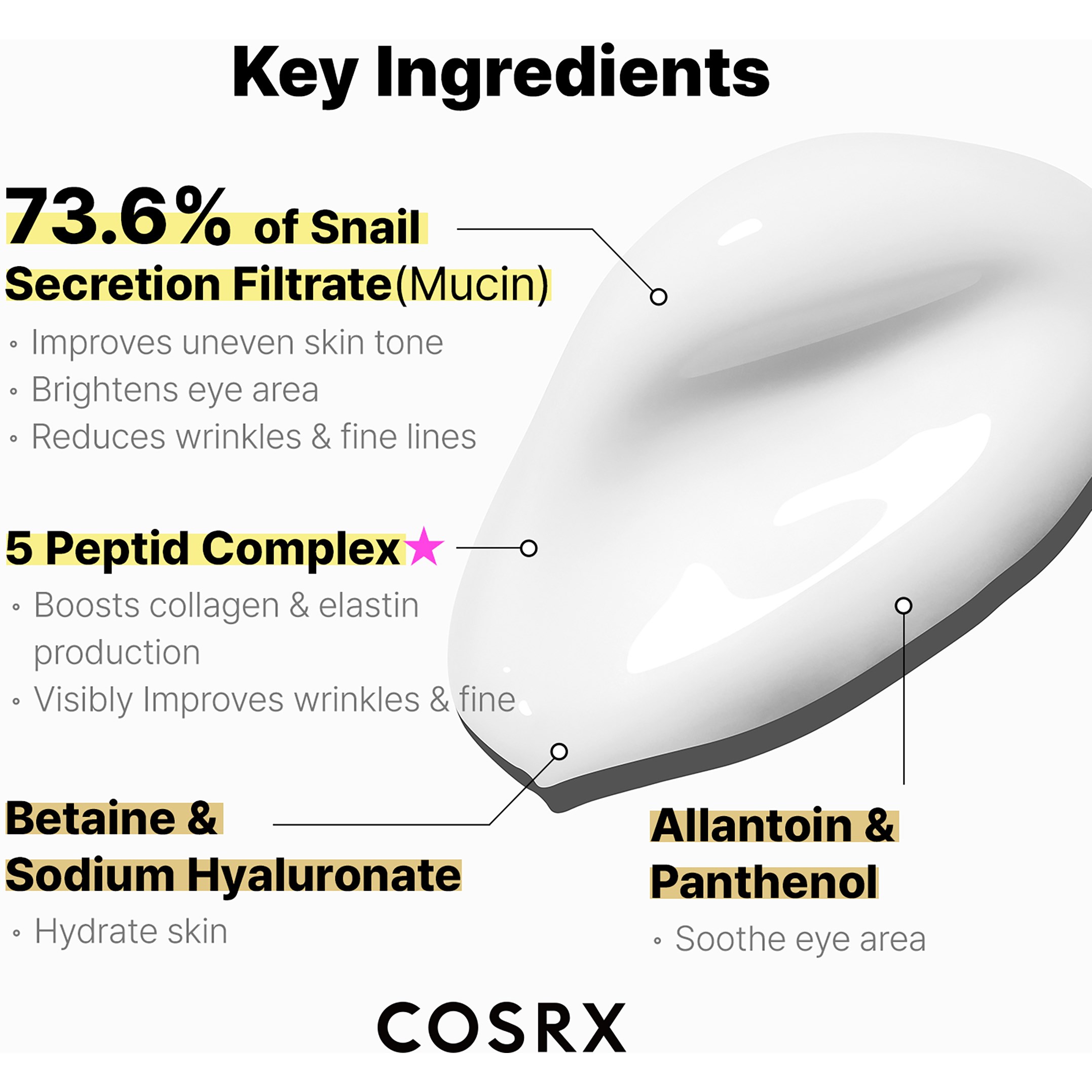 COSRX Advanced Snail Advanced Snail Peptide Eye Cream 25ml - Krem pod (obrázok 4)