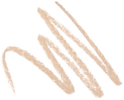 A beige, textured brush stroke with multiple lines and a curve on white background.