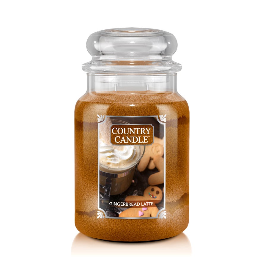 Country Candle Gingerbread Latte 2 Wick Large Jar 150 h