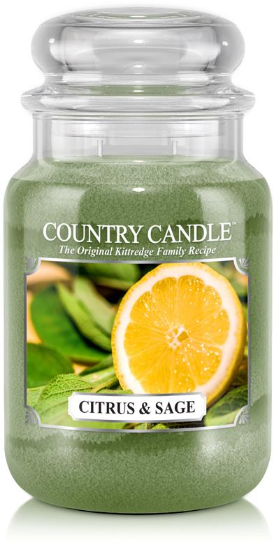Country Candle Scented Candle Large Citrus & Sage 680 g