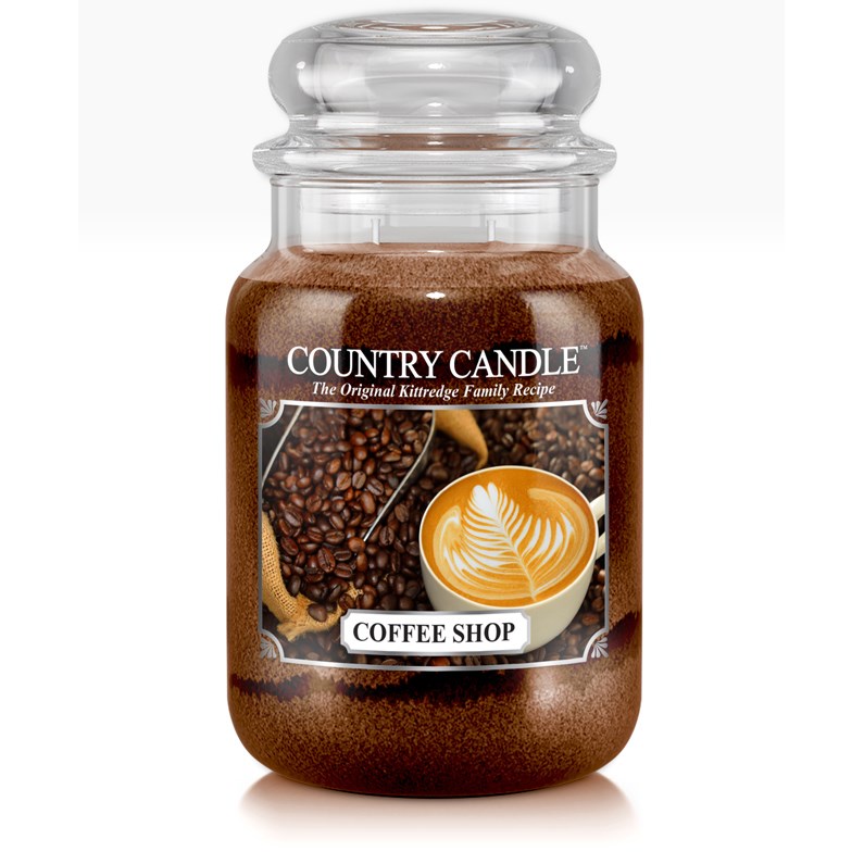 Läs mer om Country Candle Coffee Shop 2 Wick Large Jar Coffee Shop 150 h