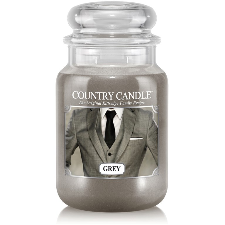 Läs mer om Country Candle Grey 2 Wick Large Jar 150 h