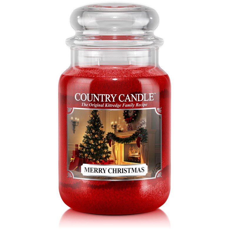 Country Candle Merry Christmas Christmas Scent 2 Wick Large Jar 1